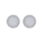 Load image into Gallery viewer, 3 in 1 earrings in yellow gold with white diamonds of 0.79 ct in weight