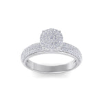 Load image into Gallery viewer, Cluster Diamond ring in rose gold with white diamonds of 0.71 ct in weight