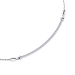 Load image into Gallery viewer, Bar necklace in white gold with white diamonds of 0.31 in weight