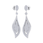 Load image into Gallery viewer, Teardrop earrings in rose gold with white diamonds of 1.08 ct in weight