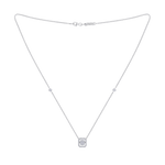 Load image into Gallery viewer, Square necklace in rose gold with white diamonds of 0.59 ct in weight