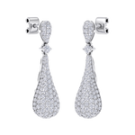 Load image into Gallery viewer, Diamond chandelier earrings in yellow gold with white diamonds of 1.73 ct in weight