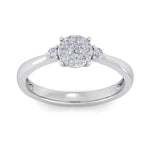 Load image into Gallery viewer, Elegant diamond ring in yellow gold with white diamonds of 0.33 ct in weight