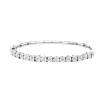 Load image into Gallery viewer, Bangle with miracle plates in white gold with white diamonds of 1.53 ct in weight