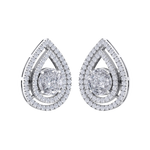 Load image into Gallery viewer, Pear shaped stud earrings in white gold with white diamonds of 1.03 ct in weight