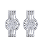 Load image into Gallery viewer, Beautiful Stud Earrings in white gold with white diamonds of 1.12 in weight