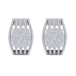 Load image into Gallery viewer, Beautiful Stud Earrings in rose gold with white diamonds of 1.27 in weight