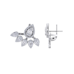 Load image into Gallery viewer, Pear duo earrings in rose gold with white diamonds of 1.85 ct in weight