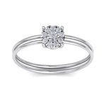 Load image into Gallery viewer, Petite ring in white gold with white diamonds of 0.16 ct in weight