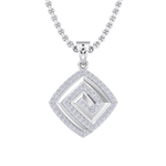 Load image into Gallery viewer, Square Pendant in yellow gold with white diamonds of 0.61 ct in weight