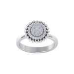 Load image into Gallery viewer, Halo Diamond ring in rose gold with white diamonds of 0.34 ct in weight