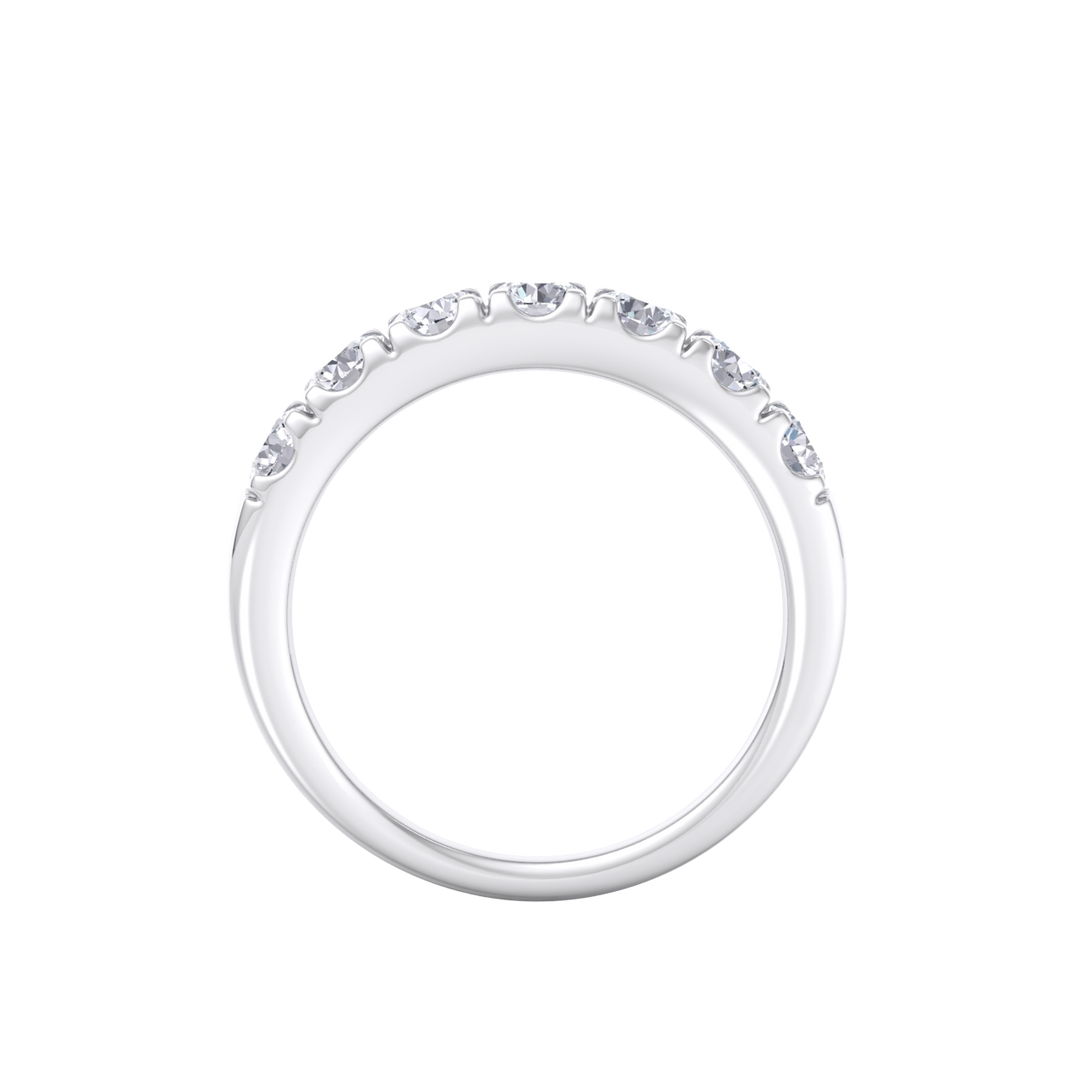 Classic Wedding band in rose gold with white diamonds of 1.16 ct in weight