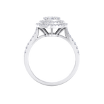 Load image into Gallery viewer, Round cluster diamond ring in yellow gold with white diamonds of 0.63 ct in weight