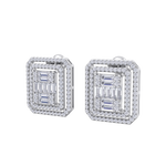 Load image into Gallery viewer, Beautiful Stud Earrings in white gold with white diamonds of 1.88 in weight