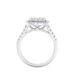 Load image into Gallery viewer, Oval cluster ring in white gold with white diamonds of 1.02 ct in weight