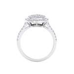 Load image into Gallery viewer, Round cluster ring in white gold with white diamonds of 0.92 ct in weight
