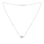 Load image into Gallery viewer, Pear shaped necklace in white gold with white diamonds of 1.04 ct in weight