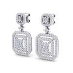 Load image into Gallery viewer, Beautiful Earrings in white gold with white diamonds of 0.83 in weight