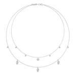 Load image into Gallery viewer, Multi-strand necklace in yellow gold with white diamonds of 0.65 ct in weight