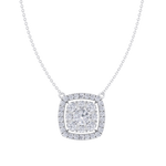 Load image into Gallery viewer, Classic square necklace in white gold with white diamonds of 2.78 ct in weight