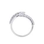 Load image into Gallery viewer, Intertwined ring in white gold with white diamonds of 1.20 ct in weight