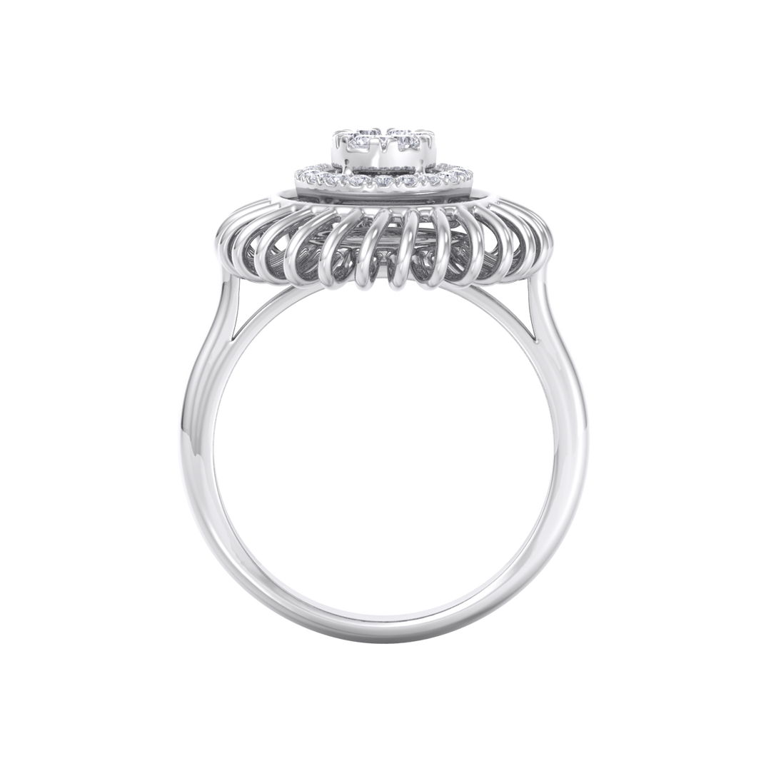 Diamond ring in white gold with white diamonds of 0.23 ct in weight