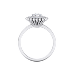 Load image into Gallery viewer, Halo Diamond ring in yellow gold with white diamonds of 0.34 ct in weight