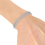 Load image into Gallery viewer, Bracelet in yellow gold with white diamonds of 1.75 ct in weight