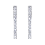 Load image into Gallery viewer, Diamond eternity hoop earrings in rose gold with white diamonds of 1.00 ct in weight