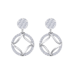 Load image into Gallery viewer, Drop earrings in yellow gold with white diamonds of 1.14 ct in weight