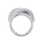 Load image into Gallery viewer, Ribbon ring in yellow gold with white diamonds of 3.36 ct in weight