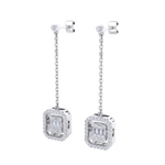 Load image into Gallery viewer, Diamond drop earrings in yellow gold with white diamonds of 0.69 ct in weight