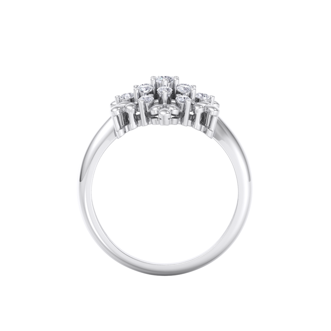 Diamond ring in rose gold with white diamonds of 0.37 ct in weight