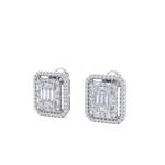 Load image into Gallery viewer, Beautiful Stud Earrings in white gold with white diamonds of 1.78 in weight