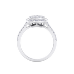 Load image into Gallery viewer, Pear cluster ring in white gold with white diamonds of 1.01 ct in weight