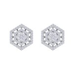 Load image into Gallery viewer, Stud earrings in yellow gold with white diamonds of 1.45 ct in weight