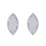 Load image into Gallery viewer, Marquise stud earrings in white gold with white diamonds of 1.67 ct in weight