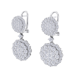 Load image into Gallery viewer, Drop earrings in white gold with white diamonds of 2.52 ct in weight