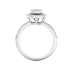 Load image into Gallery viewer, Halo Diamond ring in white gold with white diamonds of 0.57 ct in weight
