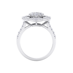 Load image into Gallery viewer, Diamond flower ring in white gold with white diamonds of 1.52 ct in weight