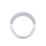 Load image into Gallery viewer, Five row diamond ring in white gold with white diamonds of 1.39 ct in weight