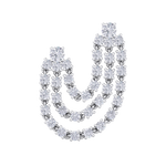 Load image into Gallery viewer, Duo diamond earrings in rose gold with white diamonds of 2.44 ct in weight