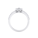 Load image into Gallery viewer, Pear ring in yellow gold with white diamonds of 0.68 ct in weight