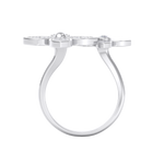 Load image into Gallery viewer, Ring with flowers in rose gold with white diamonds of 0.56 ct in weight