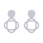 Load image into Gallery viewer, 3 in 1 earrings in white gold with white diamonds of 1.01 ct in weight