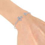 Load image into Gallery viewer, Cuff bracelet in white gold with white diamonds of 0.53 ct in weight