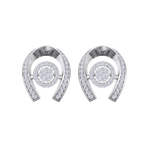 Load image into Gallery viewer, Statement earrings in white gold with white diamonds of 0.53 ct in weight
