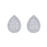 Load image into Gallery viewer, 3 in 1 earrings in yellow gold with white diamonds of 0.85 ct in weight