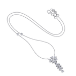 Load image into Gallery viewer, Flower necklace in white gold with white diamonds of 0.80 ct in weight