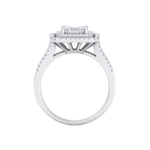 Load image into Gallery viewer, Square cluster engagement ring in white gold with white diamonds of 0.68 ct in weight